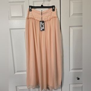 Peach Maxi Skirt, Size 2, Future Collective, Fully Lined, NWT